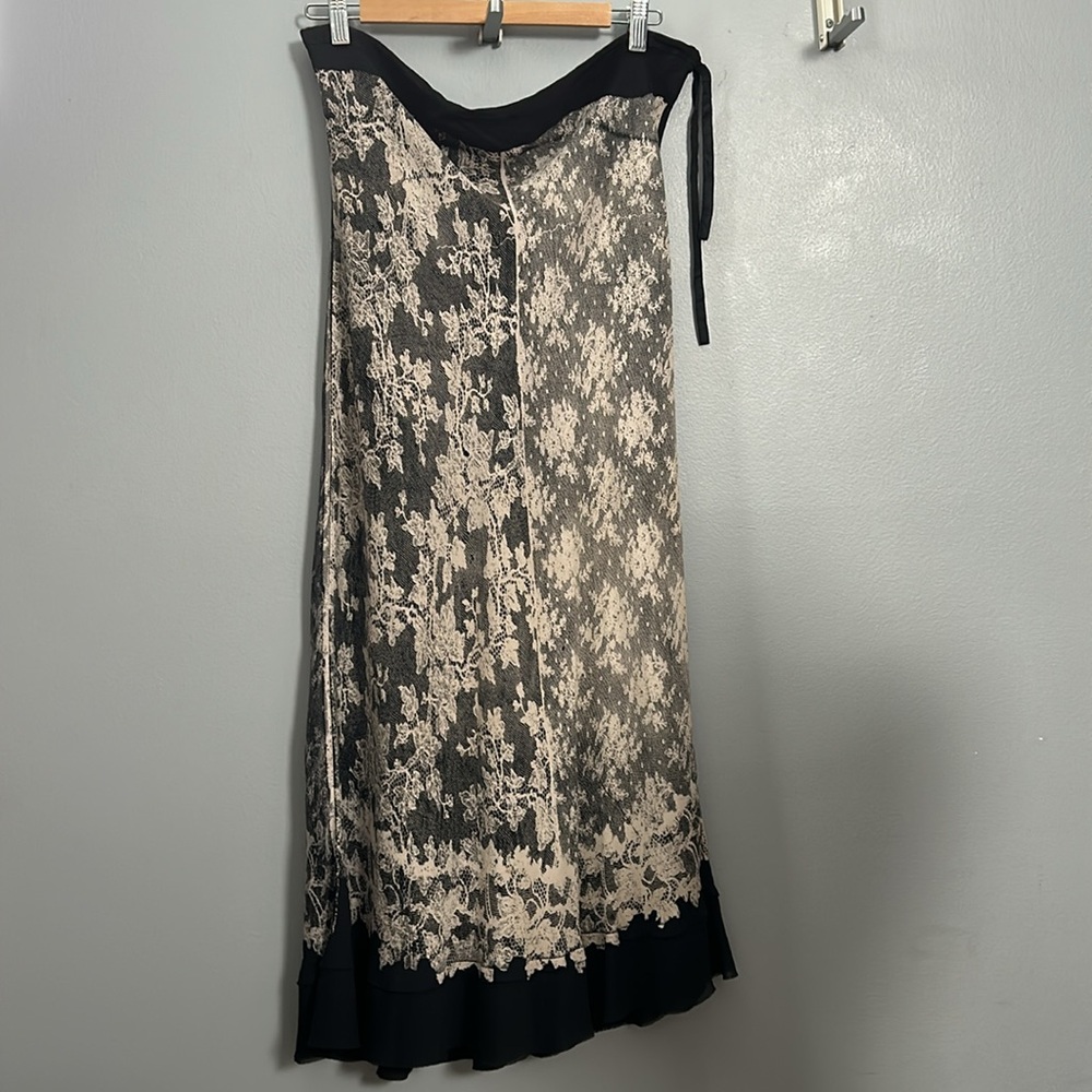 Silk JAGODA KURSA Hand Painted Maxi Soft Skirt size M, Made in France - Picture 2 of 16